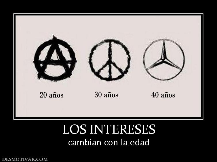 LOS INTERESES cambian con la edad