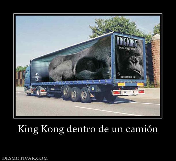 King Kong dentro de un camión