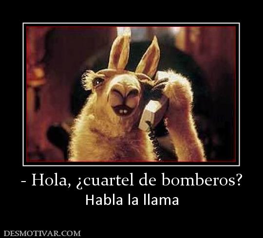 - Hola, ¿cuartel de bomberos? Habla la llama