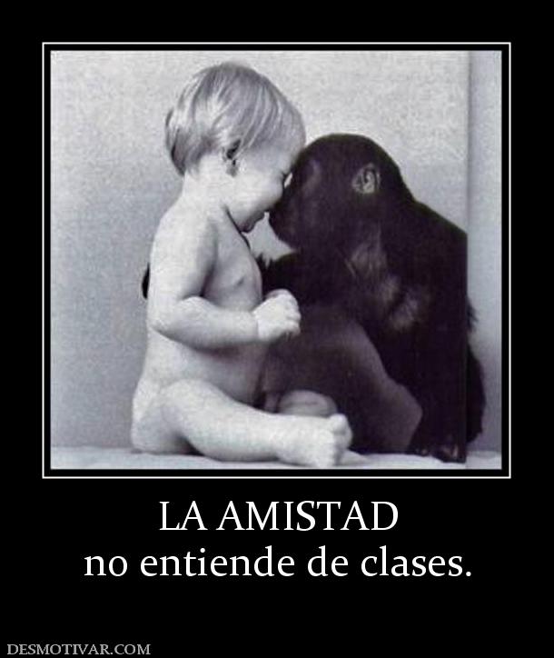 LA AMISTAD no entiende de clases.