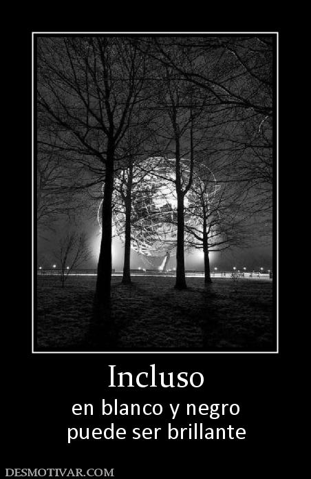 Incluso en blanco y negro puede ser brillante