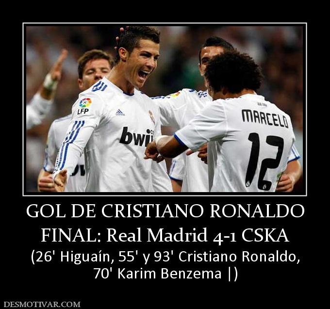 GOL DE CRISTIANO RONALDO FINAL: Real Madrid 4-1 CSKA  (26' Higuaín, 55' y 93' Cristiano Ronaldo, 70' Karim Benzema |)