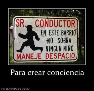 Para crear conciencia