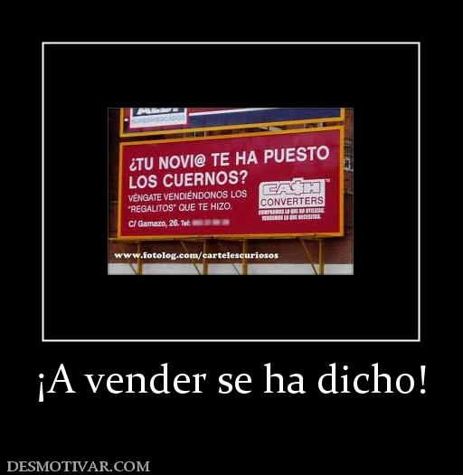 ¡A vender se ha dicho!