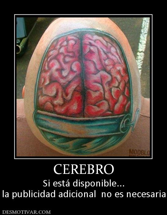 CEREBRO Si está disponible... la publicidad adicional  no es necesaria