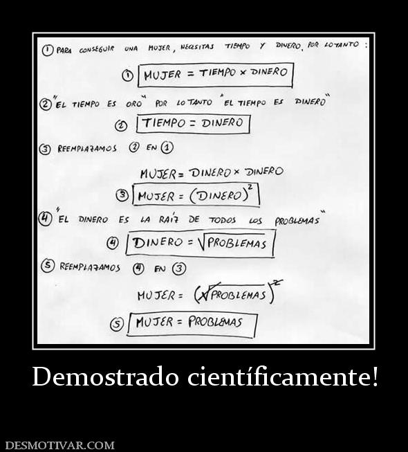 Demostrado científicamente!