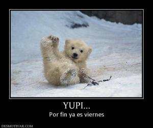 YUPI... Por fin ya es viernes