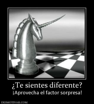 ¿Te sientes diferente? ¡Aprovecha el factor sorpresa!