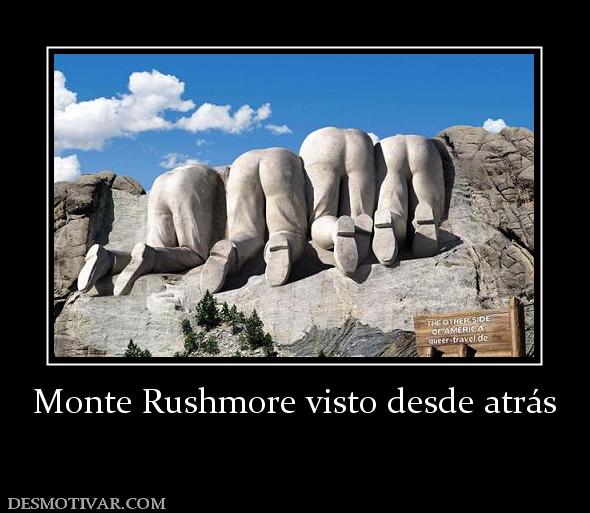 Monte Rushmore visto desde atrás