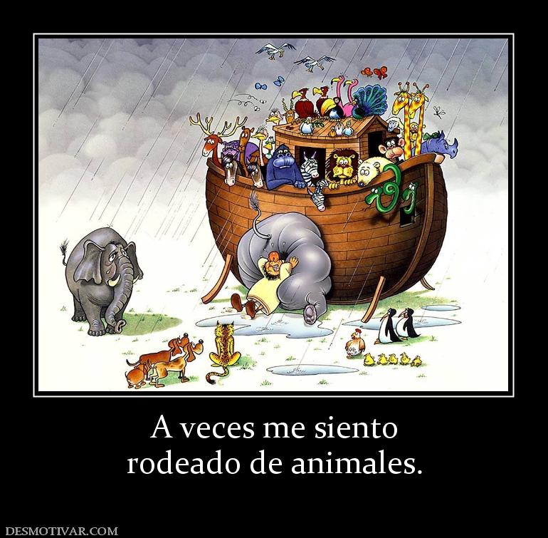 A veces me siento rodeado de animales.