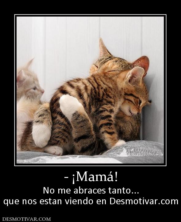 - ¡Mamá! No me abraces tanto... que nos estan viendo en Desmotivar.com