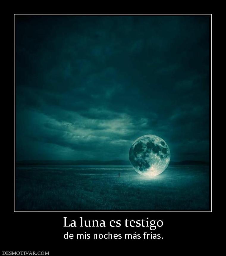 La luna es testigo de mis noches más frías.