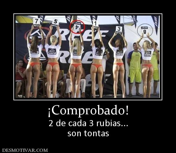 ¡Comprobado! 2 de cada 3 rubias... son tontas