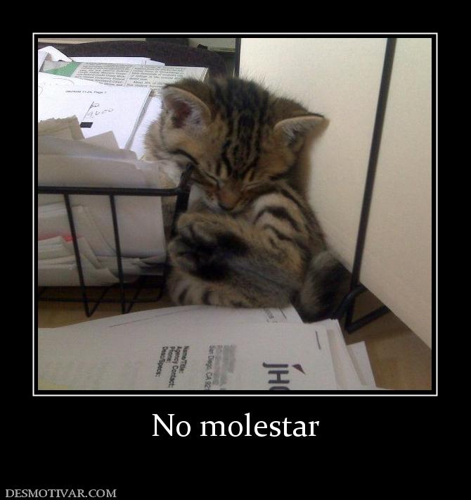 Desmotivaciones No molestar