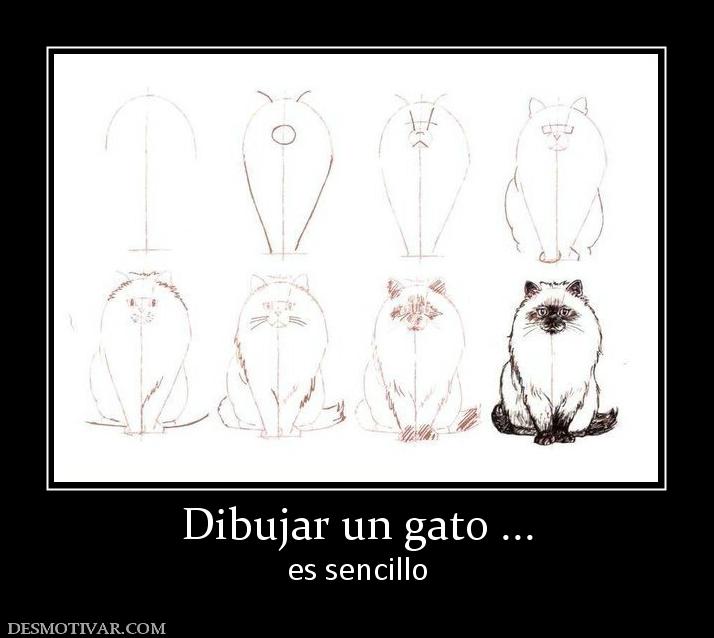 Dibujar un gato ... es sencillo