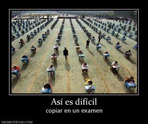 Así es difícil copiar en un examen