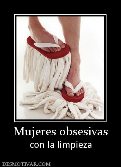 Mujeres obsesivas con la limpieza