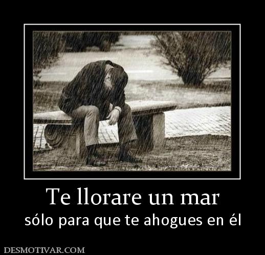 Te llorare un mar sólo para que te ahogues en él