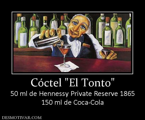 Cóctel  50 ml de Hennessy Private Reserve 1865 150 ml de Coca-Cola